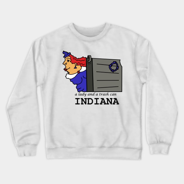A funny map of Indiana 3 Crewneck Sweatshirt by percivalrussell